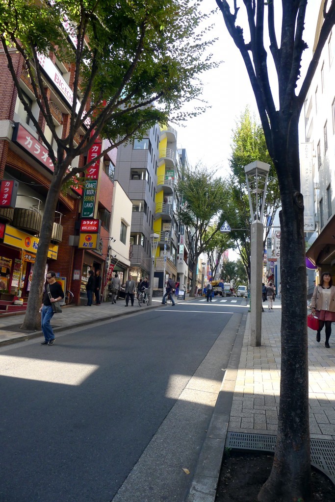 左右兩邊都是商店，真的就跟台北天母好像，可以散步也可以特地來拍照。（李冠瑩提供）