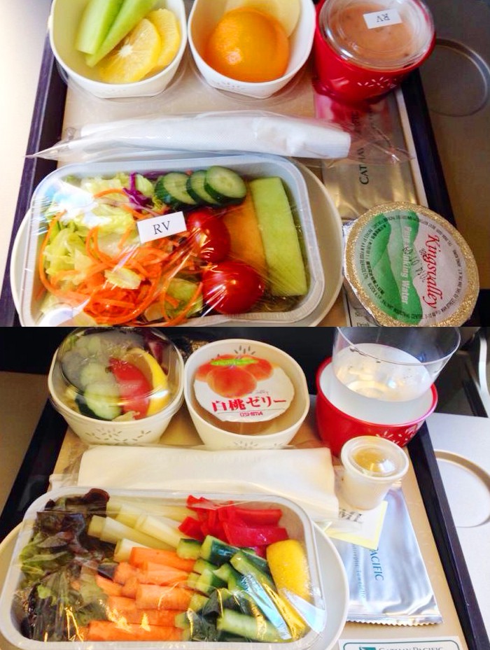 國泰航班的生食蔬果餐
