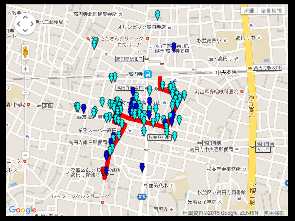 高圓寺MAP網站整理了所有高圓寺地區的店家資訊。